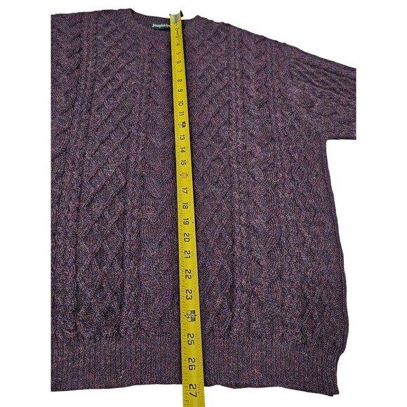 Joseph & Lyman 100% Alpaca Sweater Mens M Fisherman Aran Crewneck Pullover Cable - Picture 7 of 13